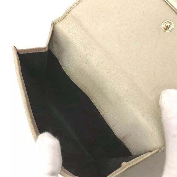 Gucci Women's Beige GG Canvas Compact Wallet with Multiple Card Slots - Picture 6 of 8